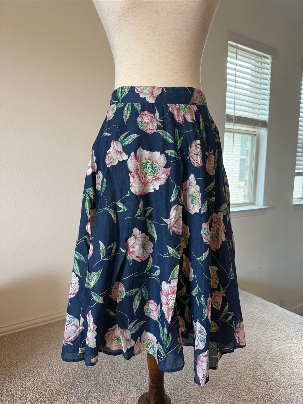French Connection Floral Midi Skirt | Cottagecore Garden Party Spring Summer